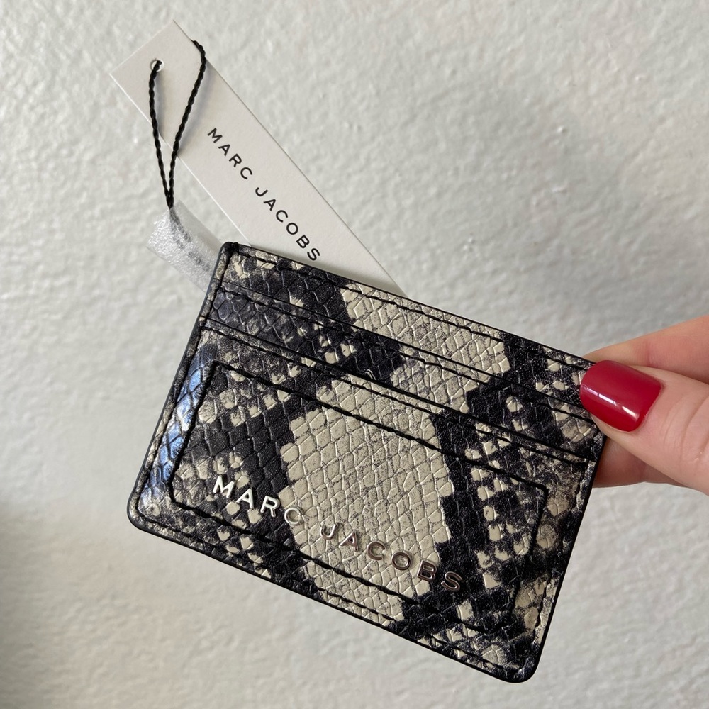 Marc Jacobs snakeskin print leather cardholders